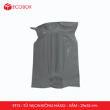  ET1S - 25x35 cm - Combo 100 túi nilon niêm phong tiết kiệm gói hàng - Xám 