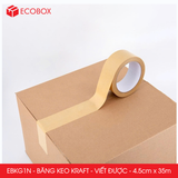  EBKG1N - Băng keo giấy Kraft - Mặt nhám viết được - 4.5cm x 35m 