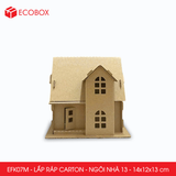  EFK07M - Nhà giấy lắp ráp bằng carton - Mẫu 13 - 14x12x13 cm 