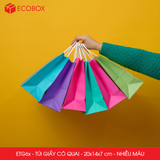  ETG6x - 20x14x7 cm - Túi giấy có quai - Nhiều màu 