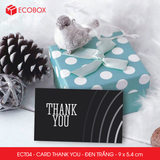  ECT04 - Combo 50 card Thank you - Thiệp cảm ơn - C300 - Đen trắng - 9x5.4 cm 