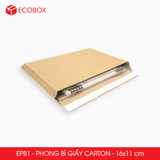  EPB1 - 16x11cm - Combo 20 phong bì giấy carton màu xám 