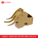  EFK03A - Đựng bút lắp ráp hình con voi bằng giấy carton 