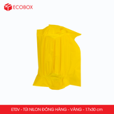  ET0V - Combo 100 túi nilon niêm phong giao hàng - Vàng - 30x17 cm 