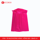  ET2H - Combo 100 túi nilon niêm phong giao hàng - Hồng - 42x28 cm 
