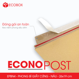 EPBN4 - 26x19 cm - Combo 20 phong bì giấy cứng màu nâu 