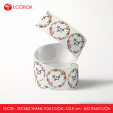  ESC05 - Cuộn Sticker Thank You tròn - Một thiết kế - 2.5cm - [500 tem/cuộn] 