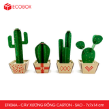  EFK04A - Cây xương rồng carton - Sao - 7x7x14 cm 