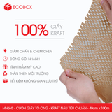  EHP6NS - 0.4x100m - CUỘN GIẤY SACK KRAFT TỔ ONG CHỐNG SỐC THAY THẾ BÓNG KHÍ XỐP HƠI ĐÓNG HÀNG 