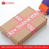  EBK3H - 4.8cm x 80yard - BĂNG KEO THANK YOU MÀU HỒNG PASTEL 