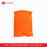  ET2C - Combo 100 túi nilon niêm phong giao hàng - Cam - 42x28 cm 
