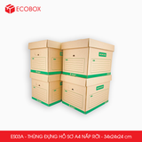  ES03A - 34x24x24 cm - Combo 5 thùng đựng hồ sơ A4 nắp rời 