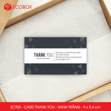  ECT03 - Combo 50 card Thank you - Thiệp cảm ơn - C300 - Xanh trắng - 9x5.4 cm 