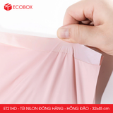  ET21HD - Combo 100 túi nilon đóng hàng - Hồng đào - 32x45cm 