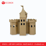  EFK07U - Nhà giấy lắp ráp bằng carton - Mẫu 21 - 21x20x22 cm 