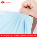  ET2DP - Combo 100 túi nilon đóng hàng - Xanh Pastel - 28x42cm 