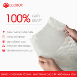  EHP6TC - 40cm x 100m - Cuộn giấy tổ ong - Kraft trắng Cao Cấp 