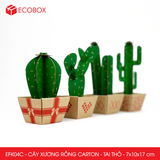  EFK04C - Cây xương rồng carton - Tai thỏ - 7x10x17 cm 