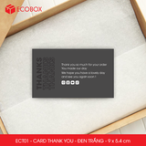  ECT01 - Combo 50 card Thank you - Thiệp cảm ơn - C300 - Đen trắng - 9x5.4 cm 