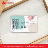  ECT08 - Combo 50 card Thank you - Thiệp cảm ơn - C300 - In nhiều màu - 9x5.4 cm 