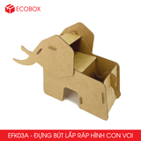  EFK03A - Đựng bút lắp ráp hình con voi bằng giấy carton 
