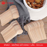  EFMG1 - Combo 100 muỗng gỗ dùng 1 lần - 10.5 cm 