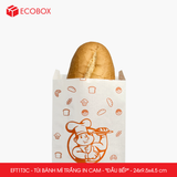  EFT1T3C - Combo 100 túi bánh mì trắng in cam - "Đầu bếp" - 24x9.5x4.5 cm 