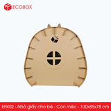  EFK02 - Nhà Giấy Carton Lắp Ghép Cho Bé - Hình Con Mèo 