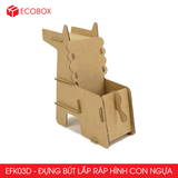  EFK03D - Đựng bút lắp ráp hình con ngựa bằng giấy carton 
