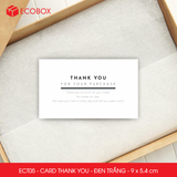  ECT05 - Combo 50 card Thank you - Thiệp cảm ơn - C300 - Đen trắng - 9x5.4 cm 