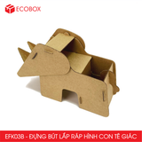  EFK03B - Đựng bút lắp ráp hình con tê giác bằng giấy carton 
