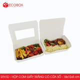  EFH1D - Combo 25 hộp giấy trắng đựng đồ ăn có cửa sổ- 18x12x5 cm 