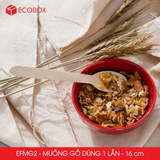  EFMG2 - Combo 100 muỗng gỗ dùng 1 lần - 16 cm 