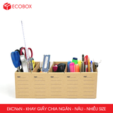  EKCNxN - Khay giấy có chia ngăn - Nâu - Nhiều size 