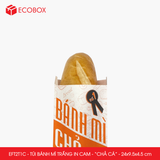  EFT2T1C - Combo 100 túi bánh mì trắng in cam - "Chả cá" - 24x9,5x4,5 cm 