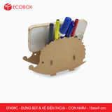  EFK08C - Đựng bút & kệ điện thoại - Con nhím - 15x6x9 cm 