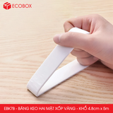  EBK7B - Băng keo 2 mặt xốp vàng - Khổ 4.8cm x 5m 