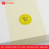  ESCxx - Cuộn Sticker Thank You tròn - Nhiều thiết kế - 2.5cm - [500 tem/cuộn] 