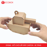  EFK06E - Xe tăng lắp ráp bằng carton - 16x8x14 cm 