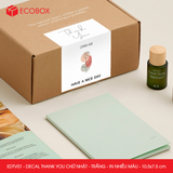  EDTV01 - Combo 50 decal Thank You chữ nhật - Trắng - In nhiều màu - 10.5x7.5 cm 