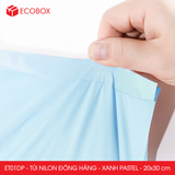  ET01DP - Combo 100 túi nilon đóng hàng - Xanh Pastel - 20x30cm 