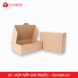  E0 - 12x10x8 cm - Hộp Carton Trơn Nắp Gài 