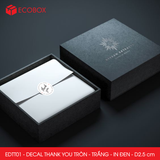  EDTT01 - Decal Thank You tròn - Trắng - In đen - 2.5cm [50 cái/pack] 