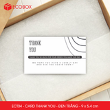 ECT04 - Combo 50 card Thank you - Thiệp cảm ơn - C300 - Đen trắng - 9x5.4 cm 