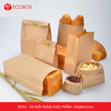  EFT4A - Túi Đựng Thực Phẩm Màu Nâu - 27x20x10 cm 