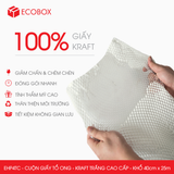  EHP4TC - 40cm x 25m - Cuộn giấy tổ ong - Kraft trắng Cao Cấp 