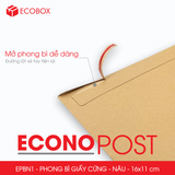  EPBN1 - 16x11 cm - Combo 20 phong bì giấy cứng màu nâu 