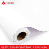  EGH1TC - 50cm x 50m - Cuộn giấy Kraft trắng cao cấp 