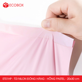  ET01HP - Combo 100 túi nilon đóng hàng - Hồng Pastel - 20x30cm 