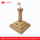  EFK09D - Mô hình lắp ráp bằng carton - Cột Cờ Hà Nội - 20x20x29 cm 